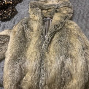 Faux fur coat (multi-color)